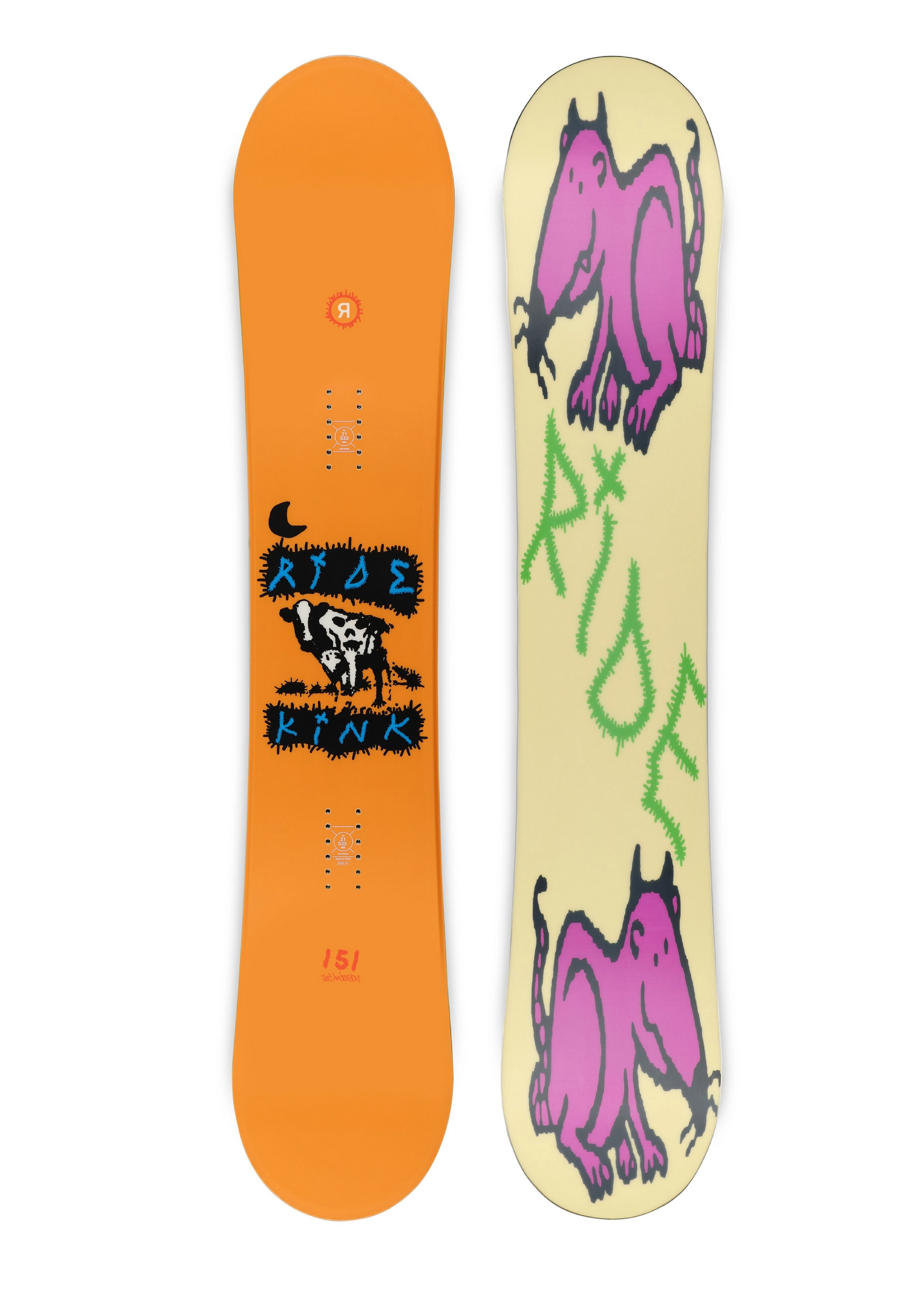 Ride Kink Snowboard 2025 Orange 147 | eBay